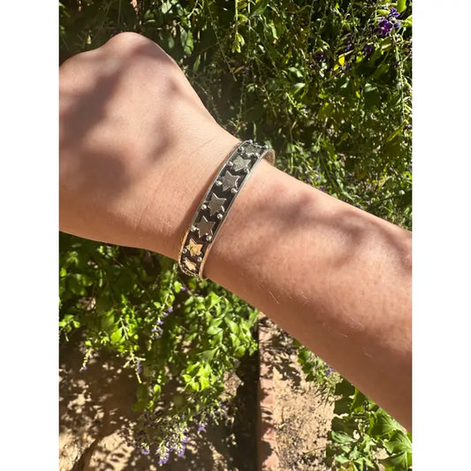 4TH of July Collection Handmade Sterling Silver Adjustable Cuff Signed Nizhoni