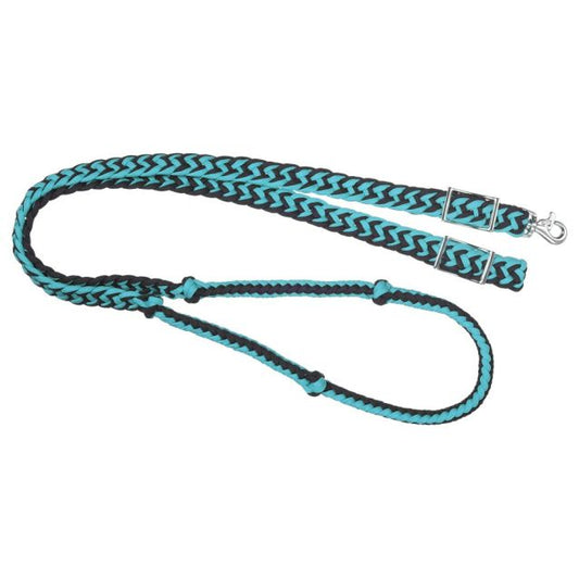 TOUGH1 DELUXE KNOTTED CORD ROPING REINS