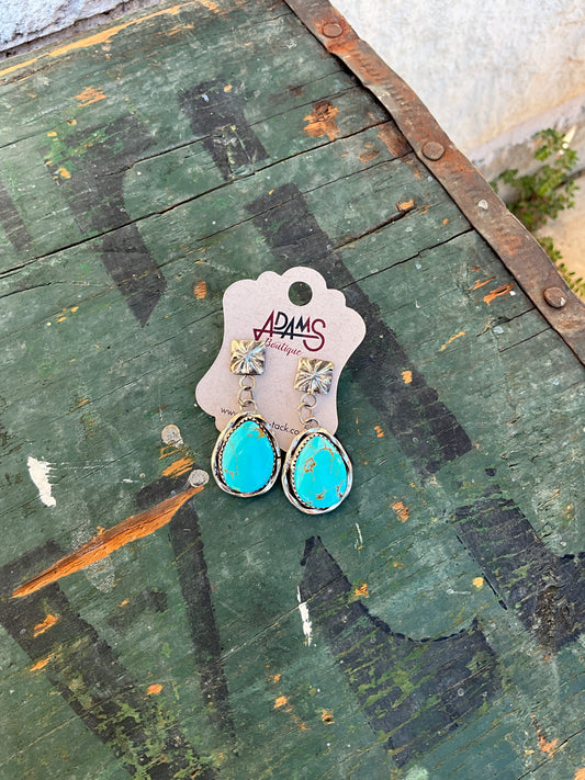 Ernest Hawthorne Turquoise & Sterling Silver Earrings