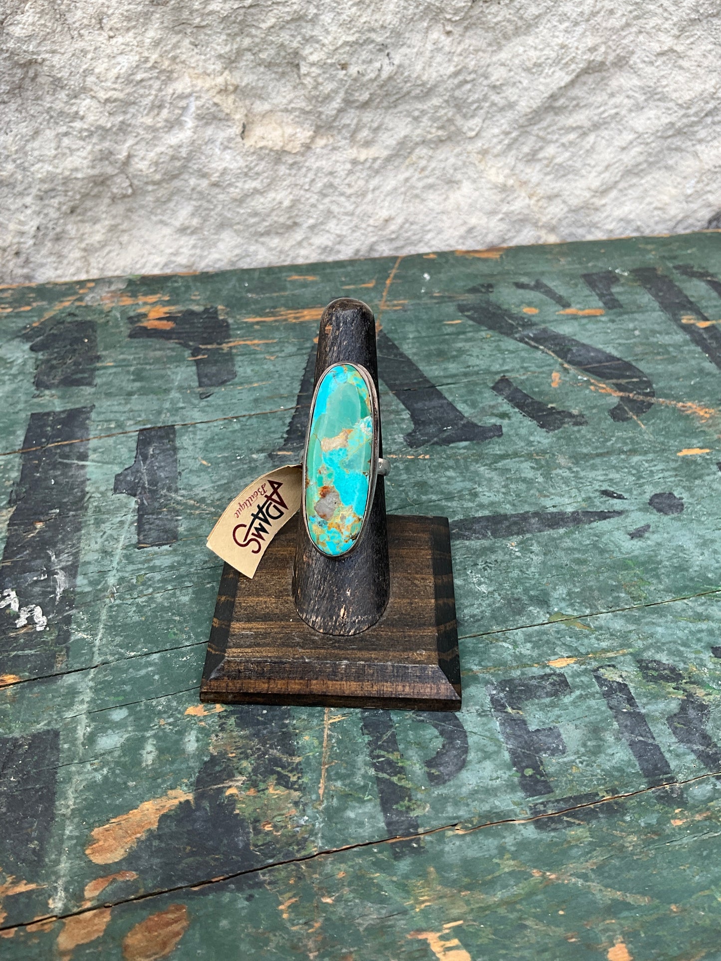 Long Oval Turquoise Ring