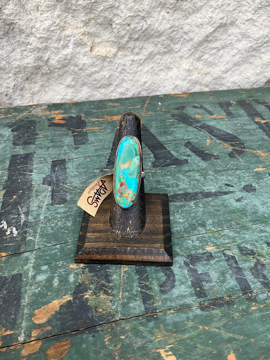 Long Oval Turquoise Ring