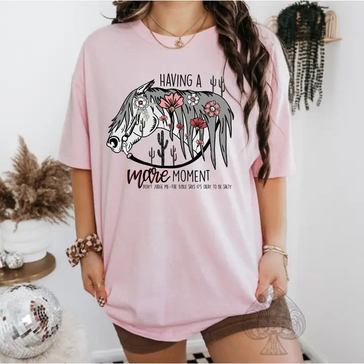 Pink - Mare Moment Western Graphic Tee
