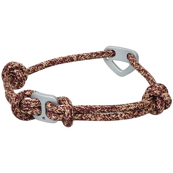 MAROON/TAN ADJUSTABLE ROPE COLLAR