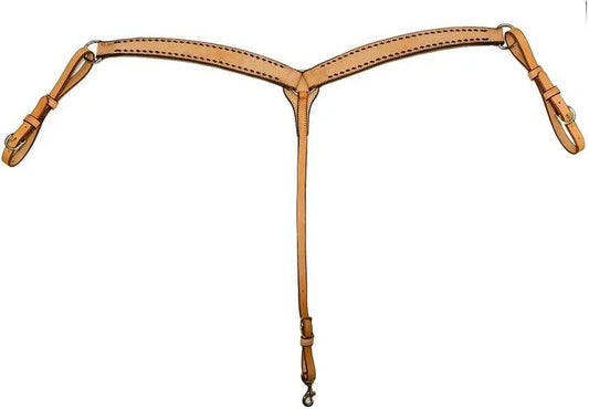1 3/4" Roughout Buck Stitch Breast Collar (Latigo)