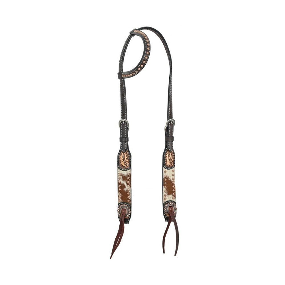 SINGLE EAR HAIR ON W/ FLOWER HEADSTALL