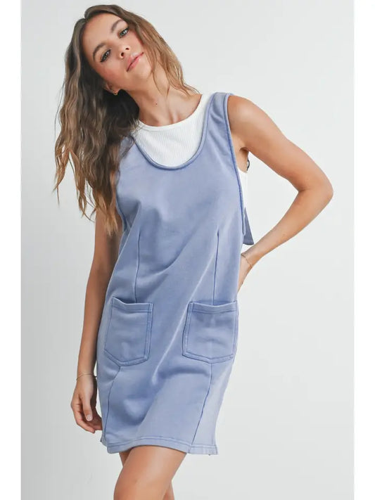Sleeveless Jumpsuit Dress with Pockets