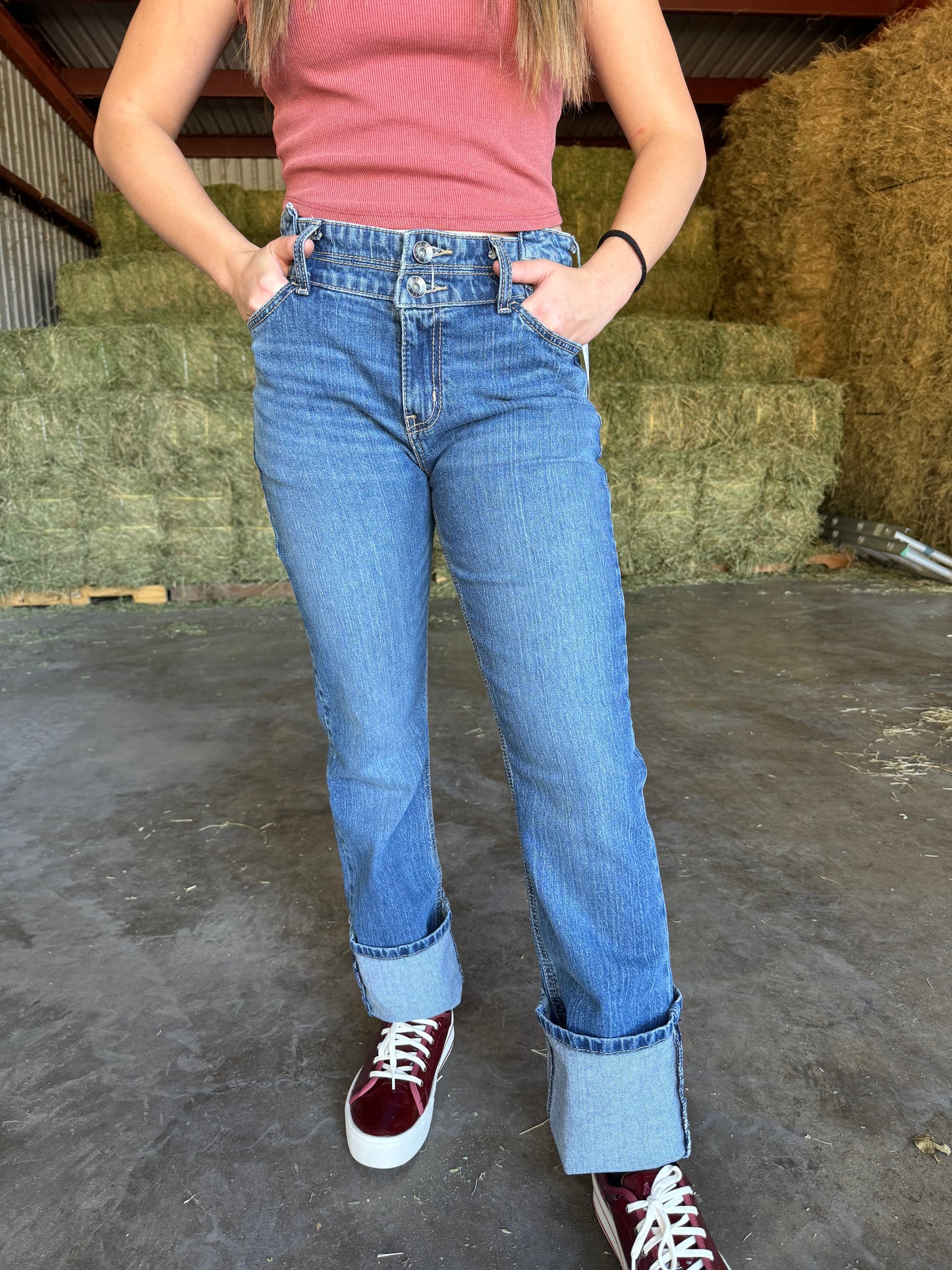 Cruel Girl Women's Slim Fit Hannah Boot Cut - Medium Stone