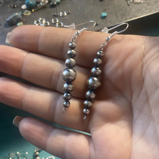 All Sterling Silver Pearls Earrings