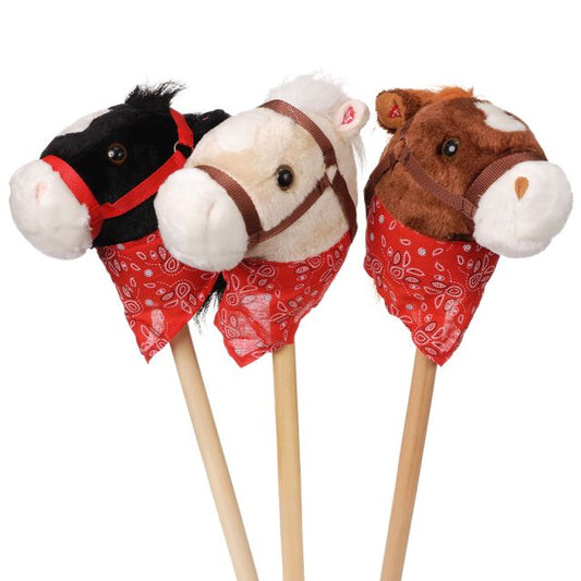 Plush Stick Horse with Bandana