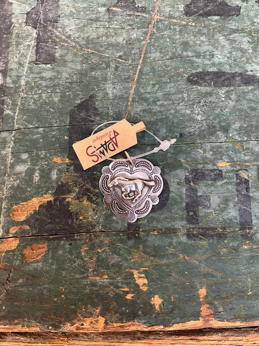 Heart Concho Horse Pendant