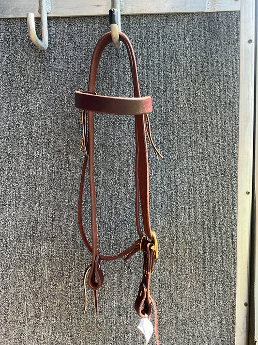 1" Single Buckle Browband Headstall (Dark Oil)