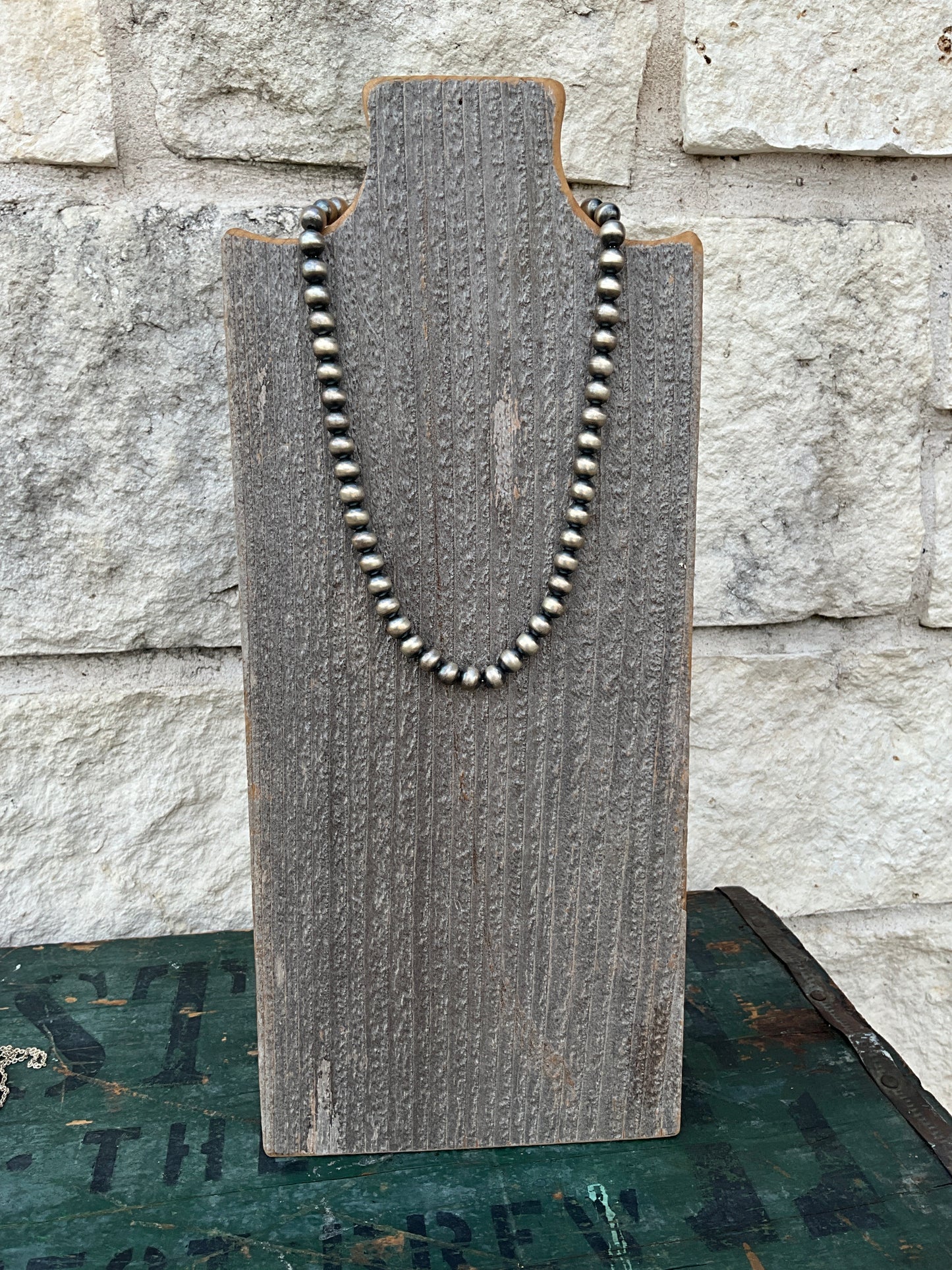 Dorinda Mariano Sterling Silver Navajo Pearl Necklace 16"