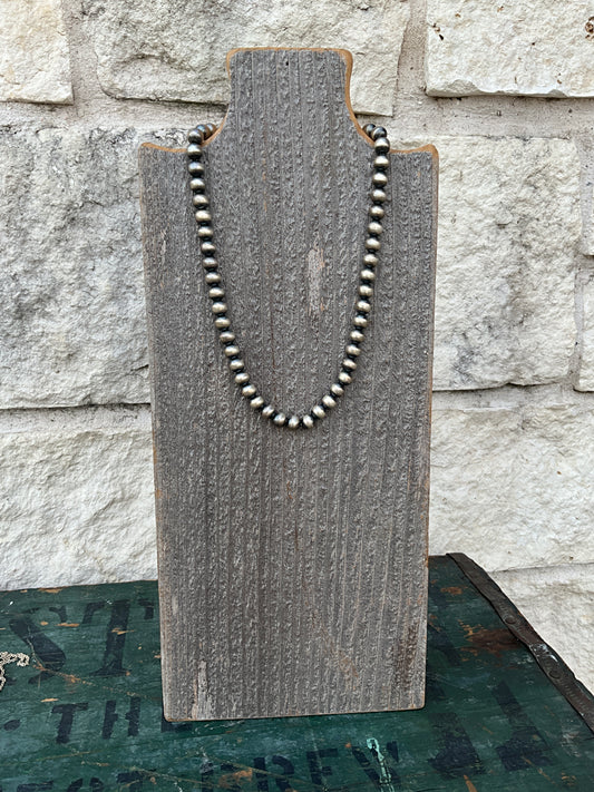 Dorinda Mariano Sterling Silver Navajo Pearl Necklace 16"