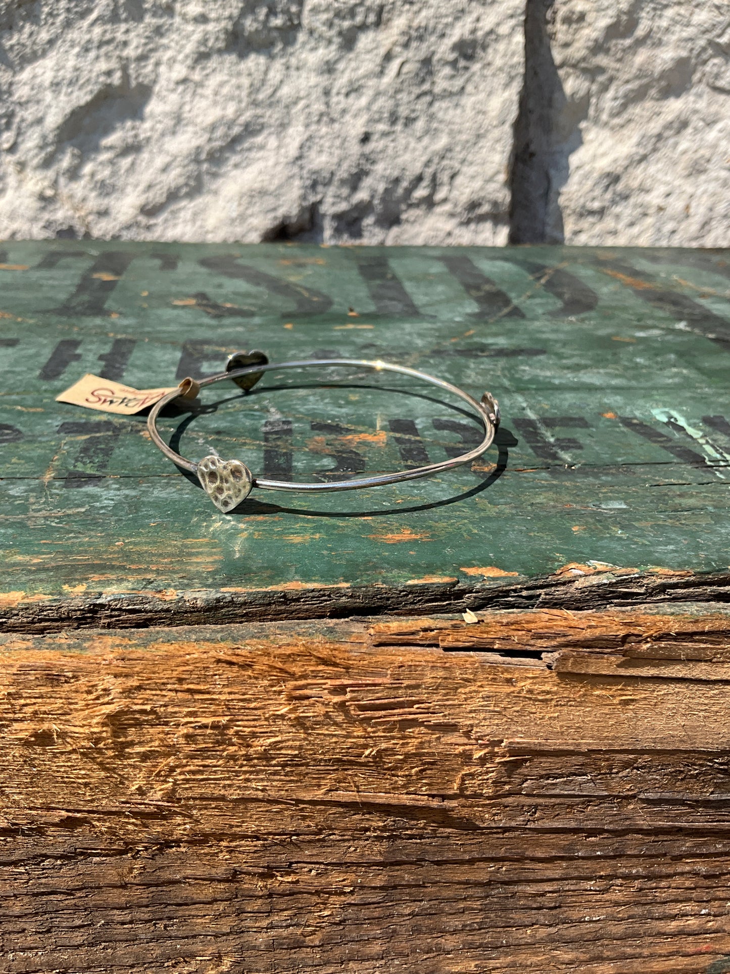 Sterling Heart Bangle