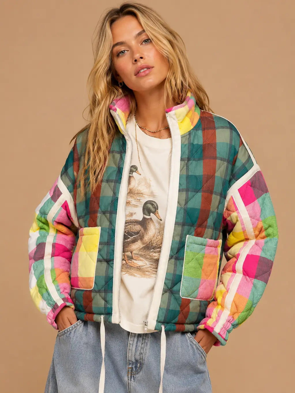 Quilted Patchwork Puffer