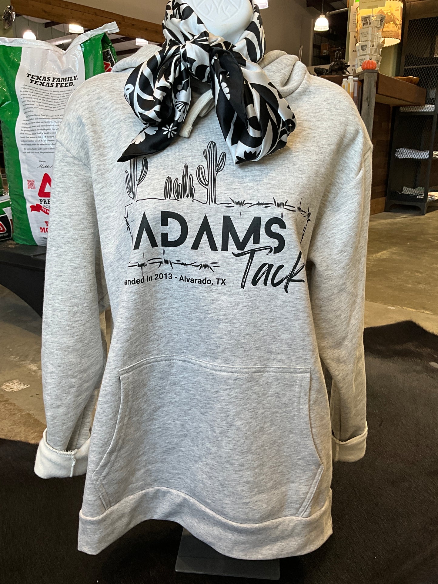 Gray Adams Tack Hoodie