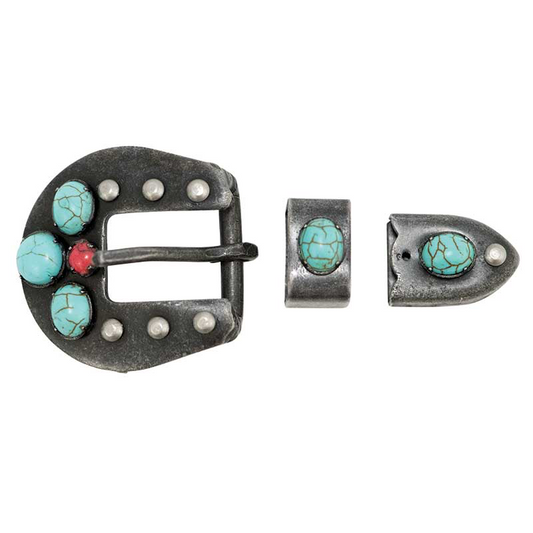 SOUTHWEST DARK GREY STEEL BUCKLE SET