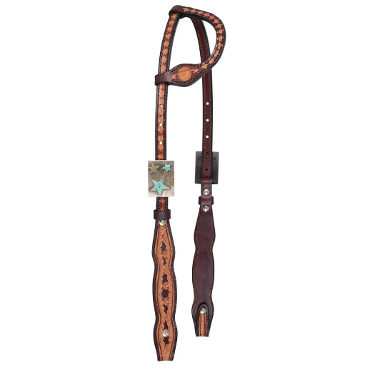 ONE EAR 5/8” SATURN RISING VINTAGE HEADSTALL