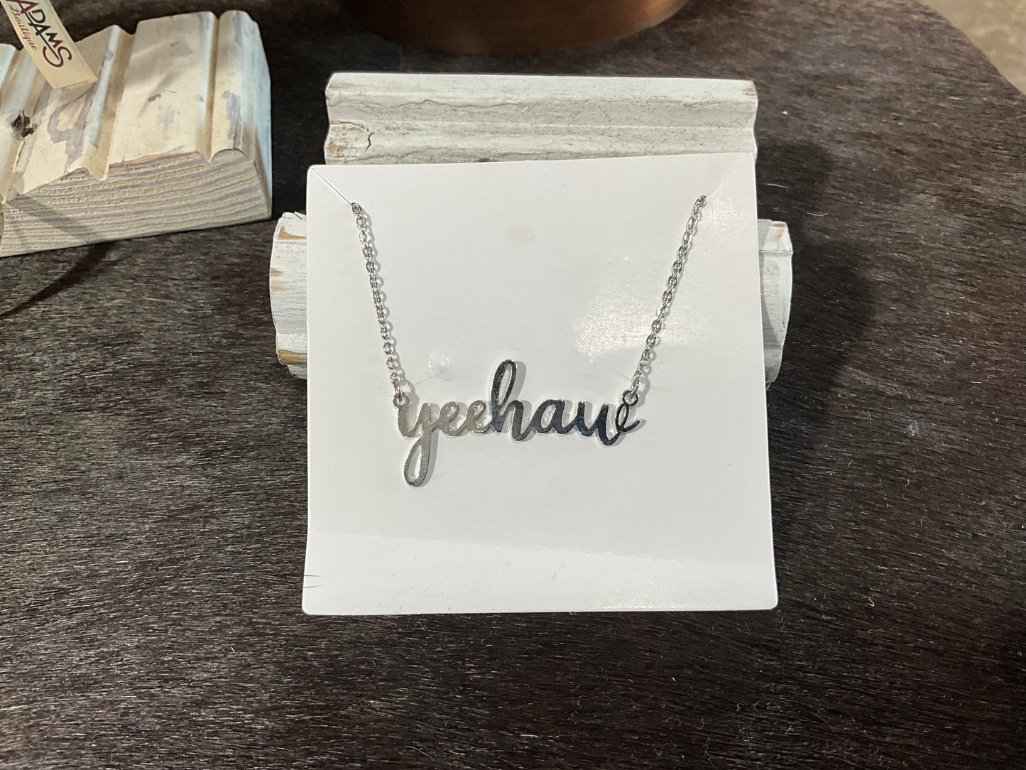 Yeehaw Script Necklace