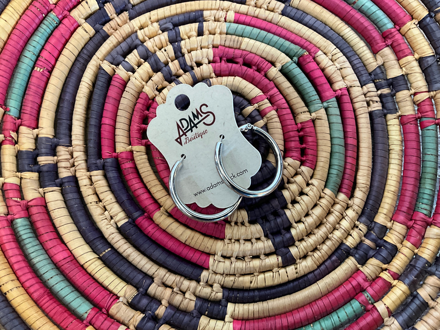Medium Silver Hoops