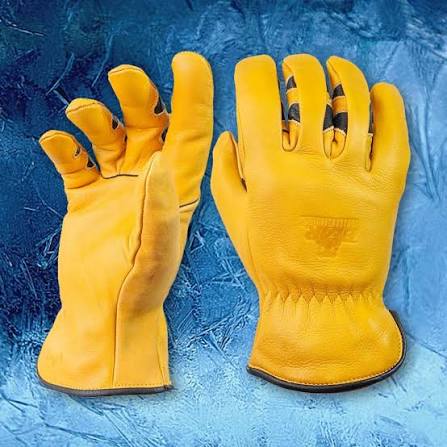 Fleece-Lined Water Resistant Leather Buffalo Driver Gloves - D373