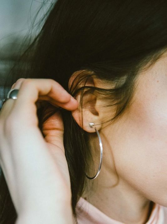 High Noon Hoop Earrings - Sterling Silver
