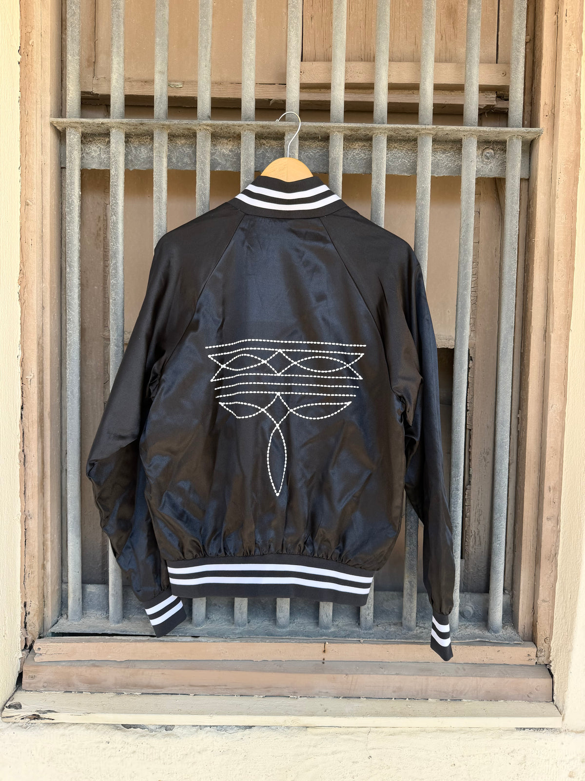 Bomber Jacket Black Boot Lace