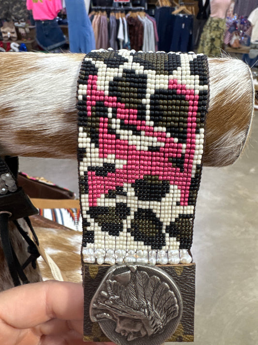 CHEETAH PINK LV CUFF