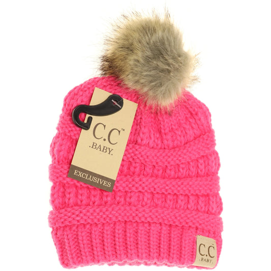 BABY FUR POM BEANIE
