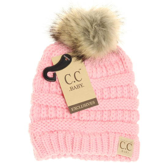 BABY FUR POM BEANIE