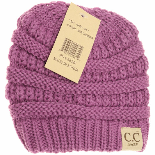SOLID BABY BEANIE LAVENDAR