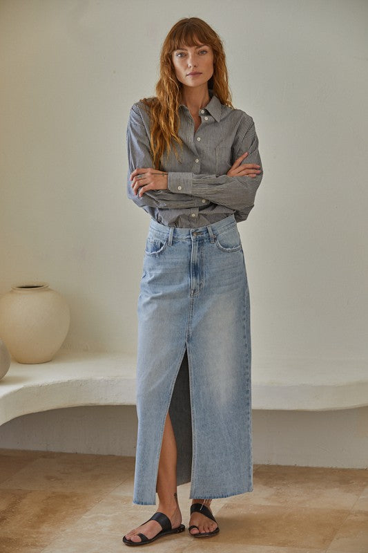 THRILL RIDE DENIM SKIRT
