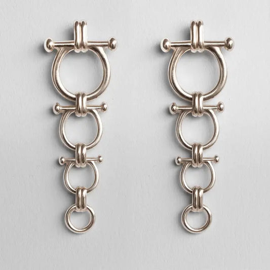 Bocara - Horse Bit Equestrian Earring in Silver