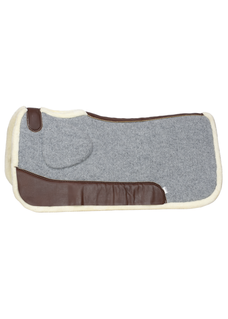 Built Up Gel Insert Felt Pad - Fleece Lined (Grey)