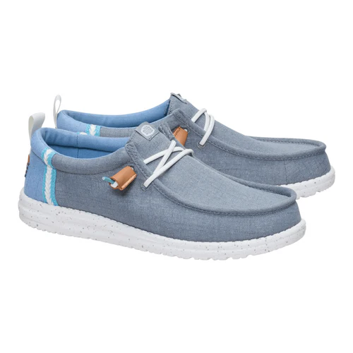 HeyDude Wally Craft Linen Monument Grey/Faded Denim