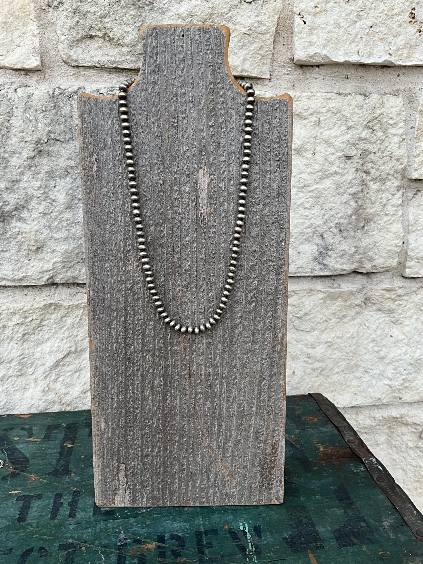 Dorinda Mariano Sterling Silver Navajo Pearl Necklace 18"