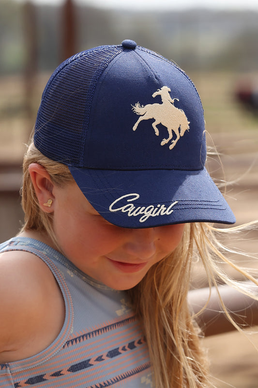 Girls Trucker Cap Navy