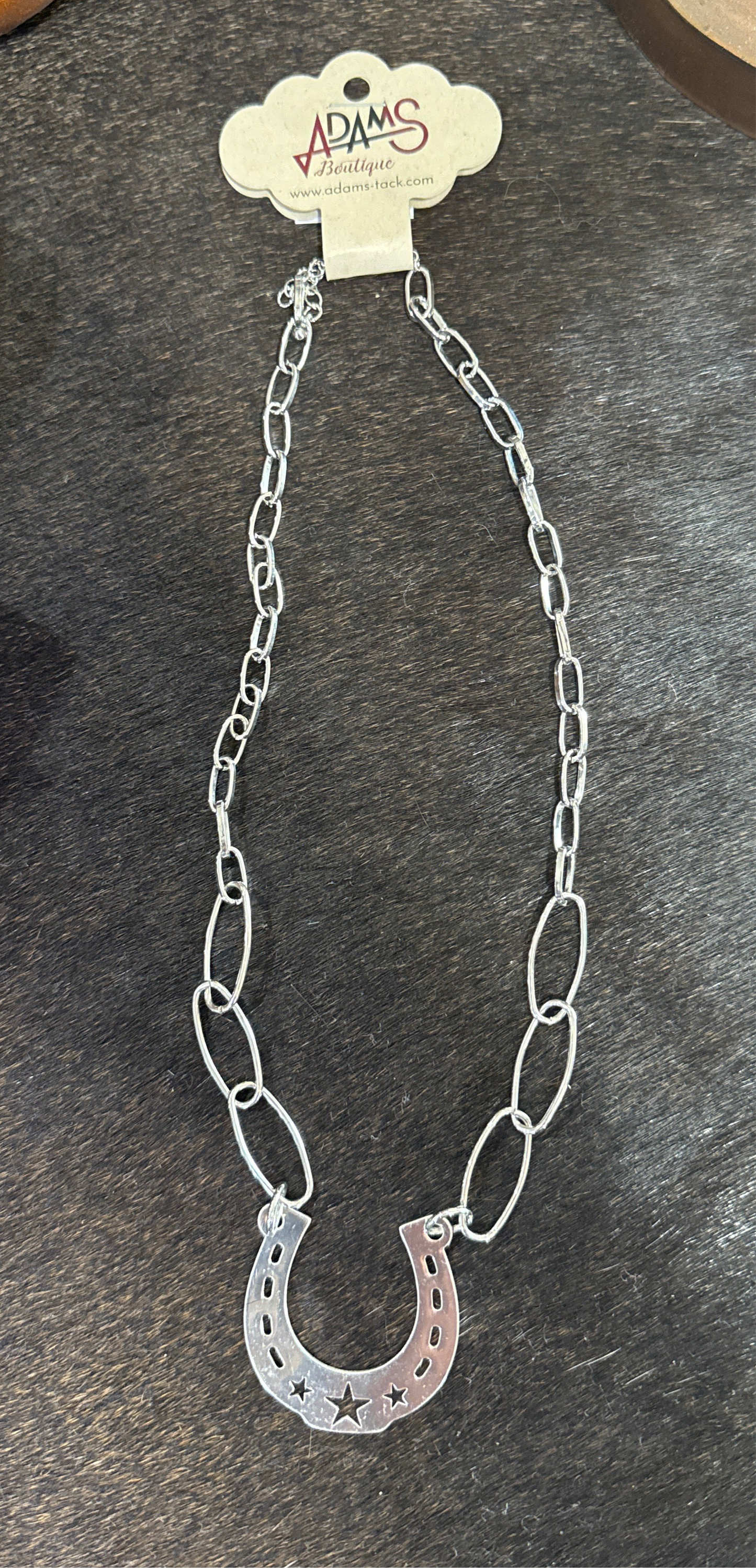 Silver Large Horseshoe Necklace