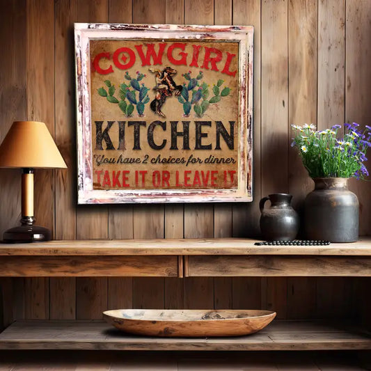 COWGIRL KITCHEN ARTWORK