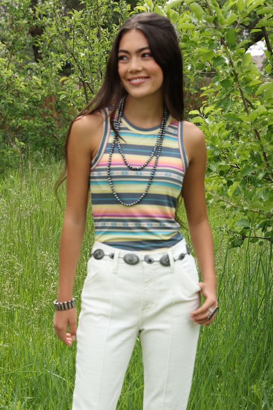 Womens Cruel Girl Western Print Tank