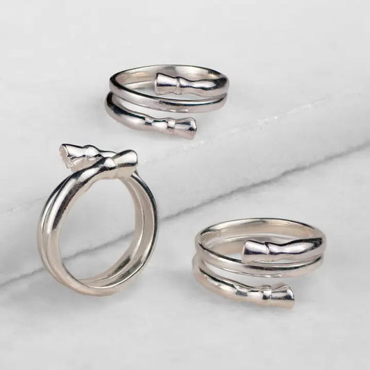 Cavallo - Spiral Horse Hoof Equestrian Ring in Silver