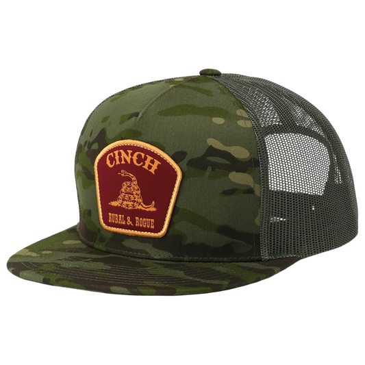 Cinch Men's Olive Green Camo Trucker Cap