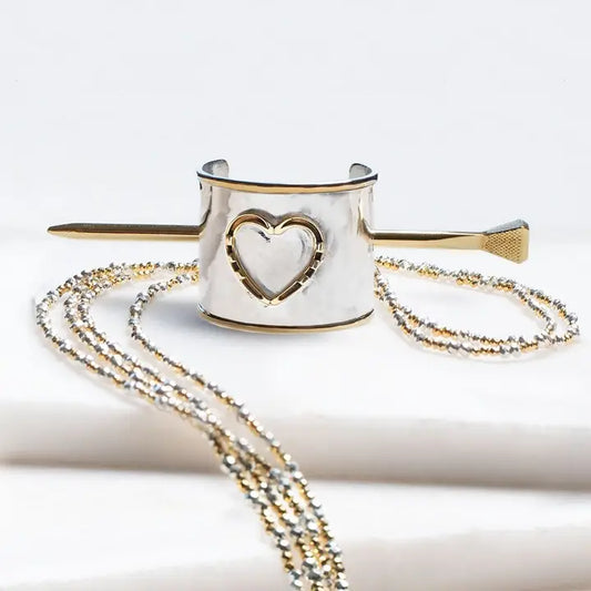 Cody Horseshoe Heart - Ponytail Cuff