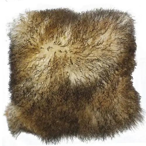 Coyote Tibetan Lamb Pillow