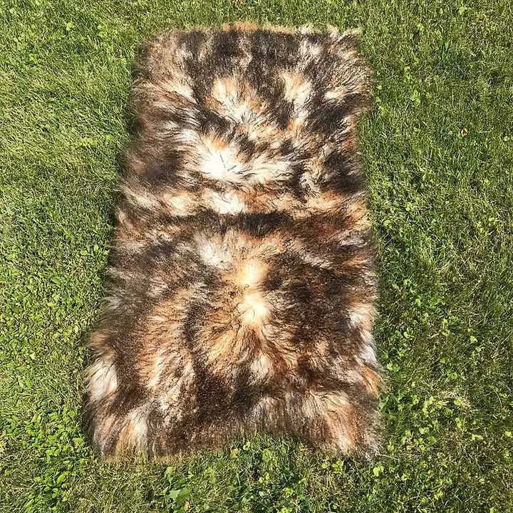 Coyote Tibetan Lamb Throw/Rug