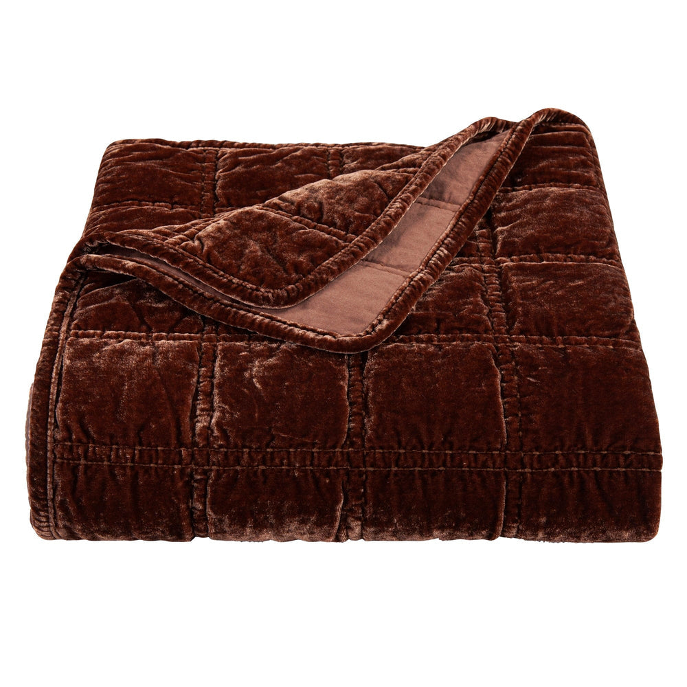 STELLA FAUX SILK VELVET THROW