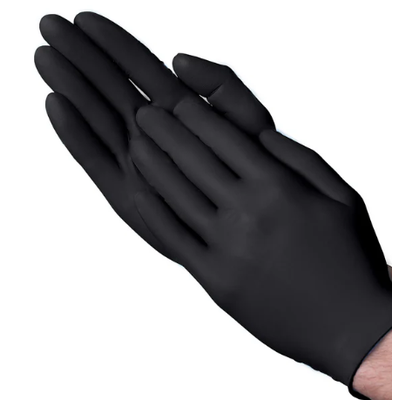 Gloves Exam Black Nitrile (100'S) MEDIUM