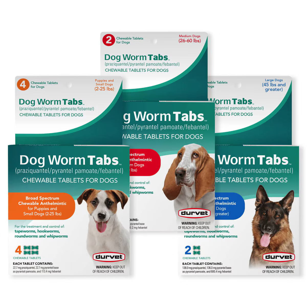 Dog Worm Tabs 45lb +