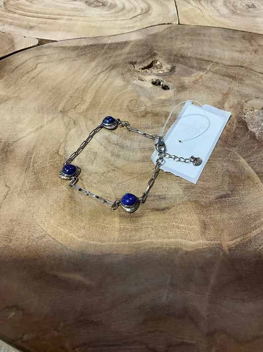 Energetic Sterling Silver Lapis Bracelet