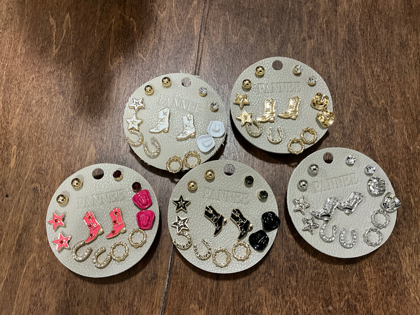 7 Piece Western Stud Earring Collection